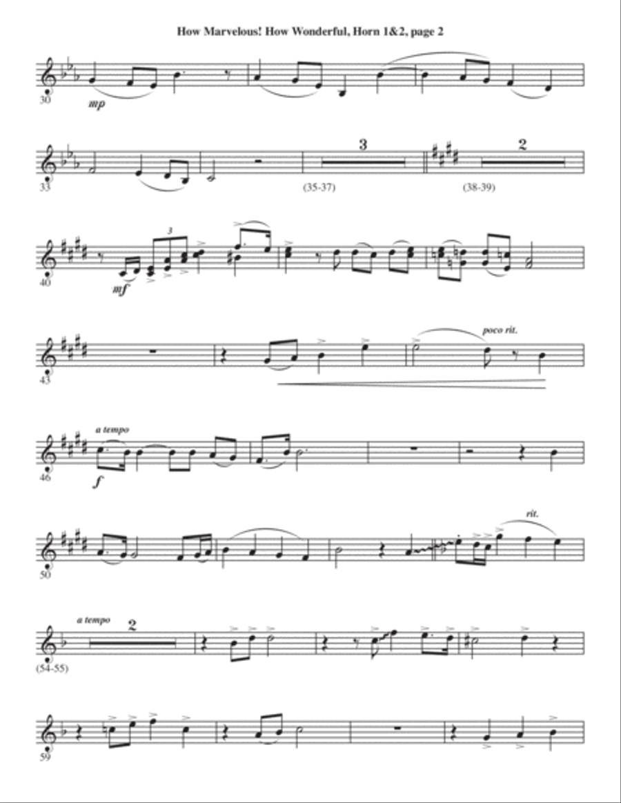 How Marvelous! How Wonderful! 4-Part scores gallery preview page 36