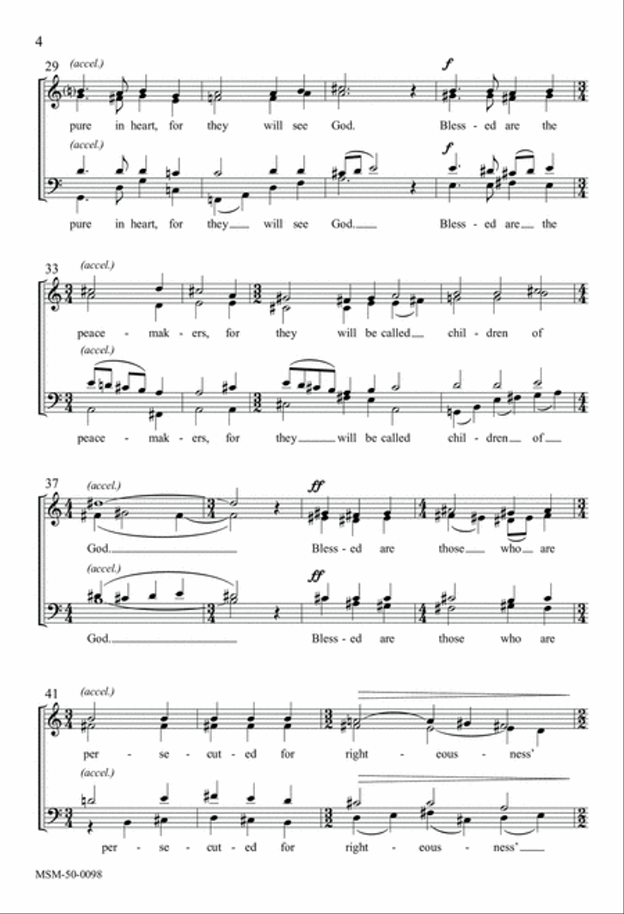 The Beatitudes 4-Part scores gallery preview page 4