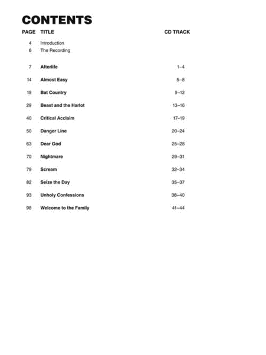 Avenged Sevenfold Avenged Sevenfold Electric Guitar scores gallery preview page 3