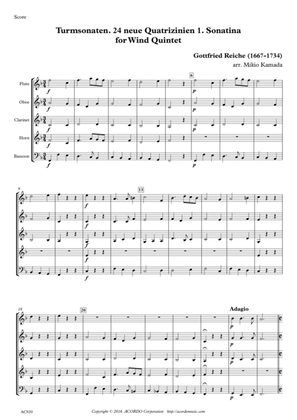 Turmsonaten. 24 neue Quatrizinien 1. Sonatina for Wind Quintet