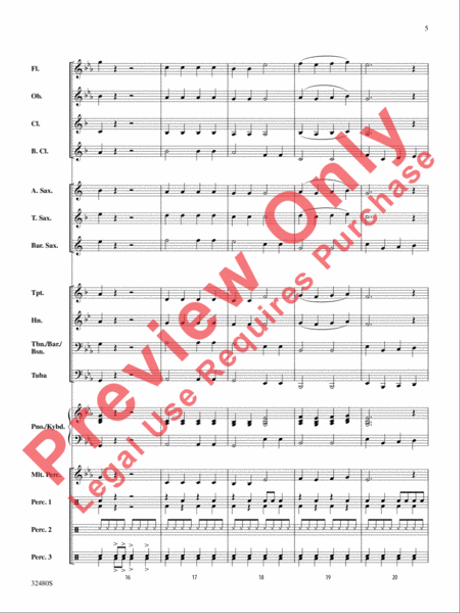 Rockin' Ol' St. Nick Rockin' Ol' St. Nick Concert Band scores gallery preview page 6