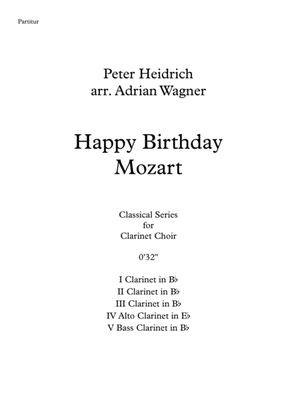 "Happy Birthday Mozart" Clarinet Choir arr. Adrian Wagner