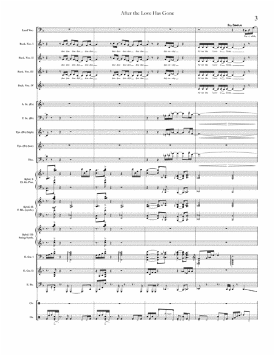 After The Love Has Gone Small Ensemble scores gallery preview page 3
