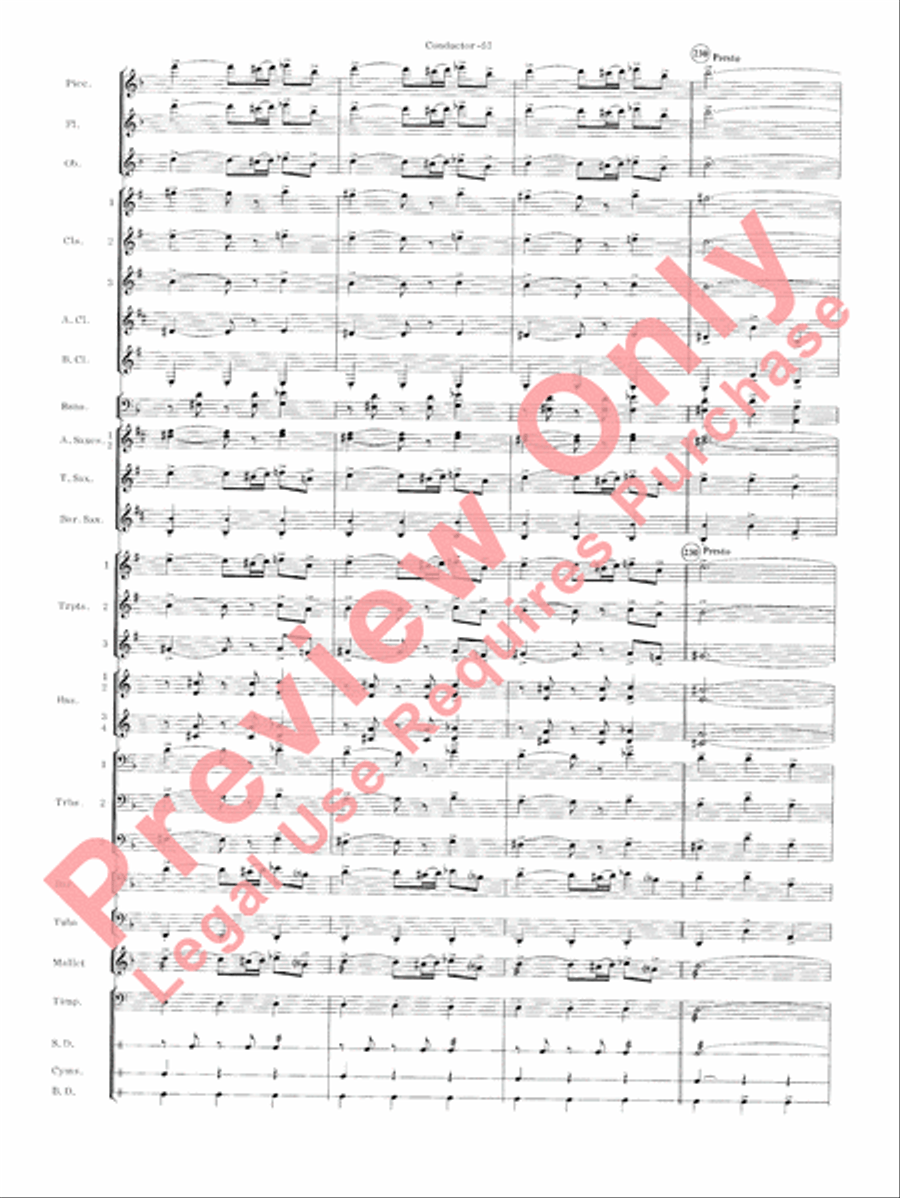 Carmen Suite Concert Band scores gallery preview page 59
