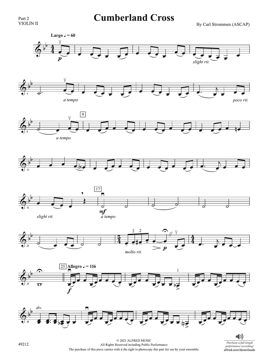 Cumberland Cross: Part 2 - Violin I