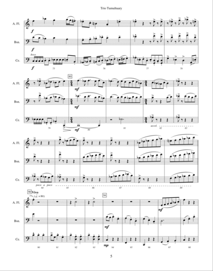 Trio Tumultuary Small Ensemble scores gallery preview page 5