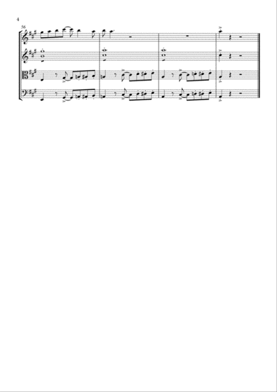 Ring, Ring String Quartet scores gallery preview page 5