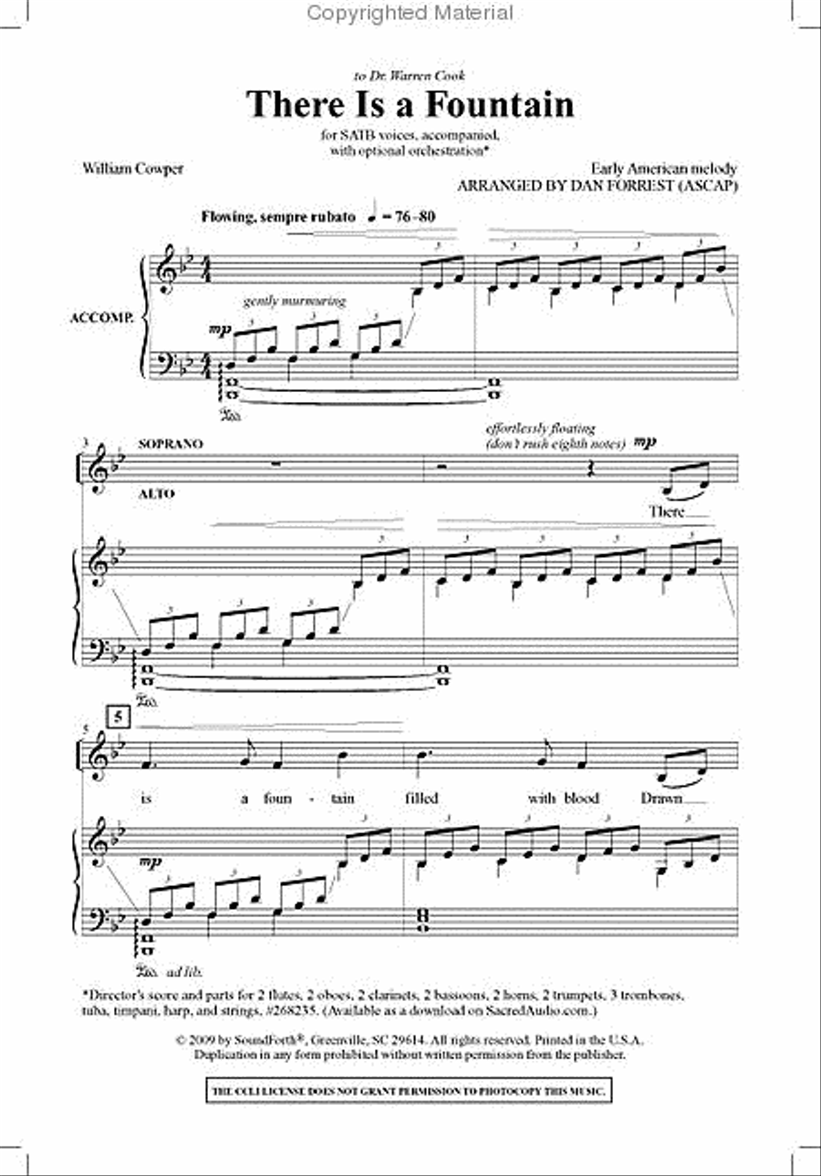 There Is a Fountain 4-Part scores gallery preview page 2