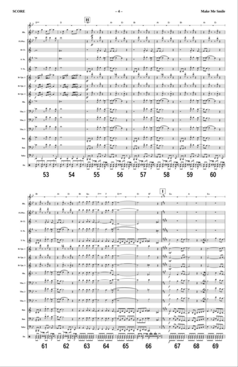 Make Me Smile Marching Band scores gallery preview page 4