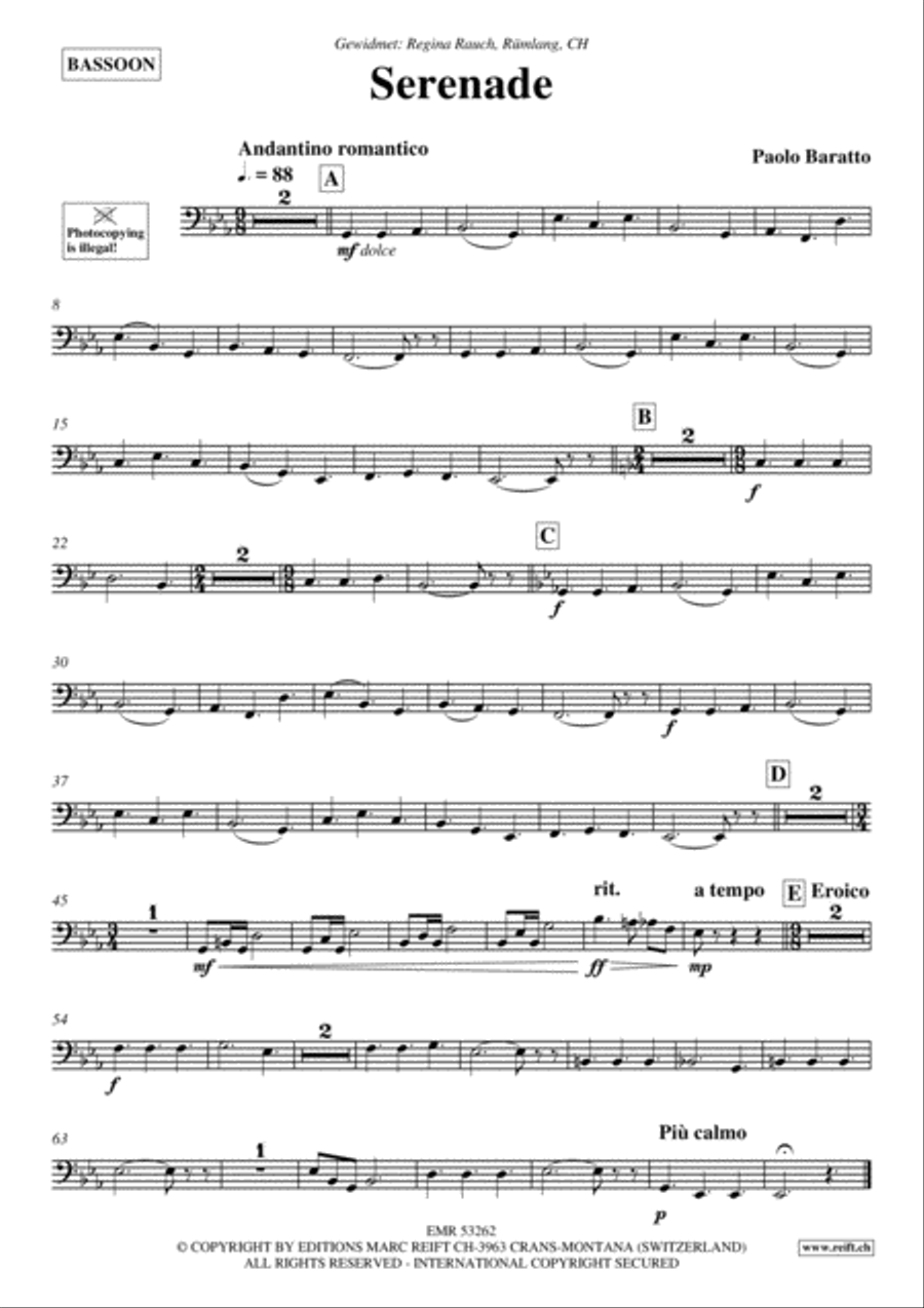 Serenade Bassoon Solo scores gallery preview page 2