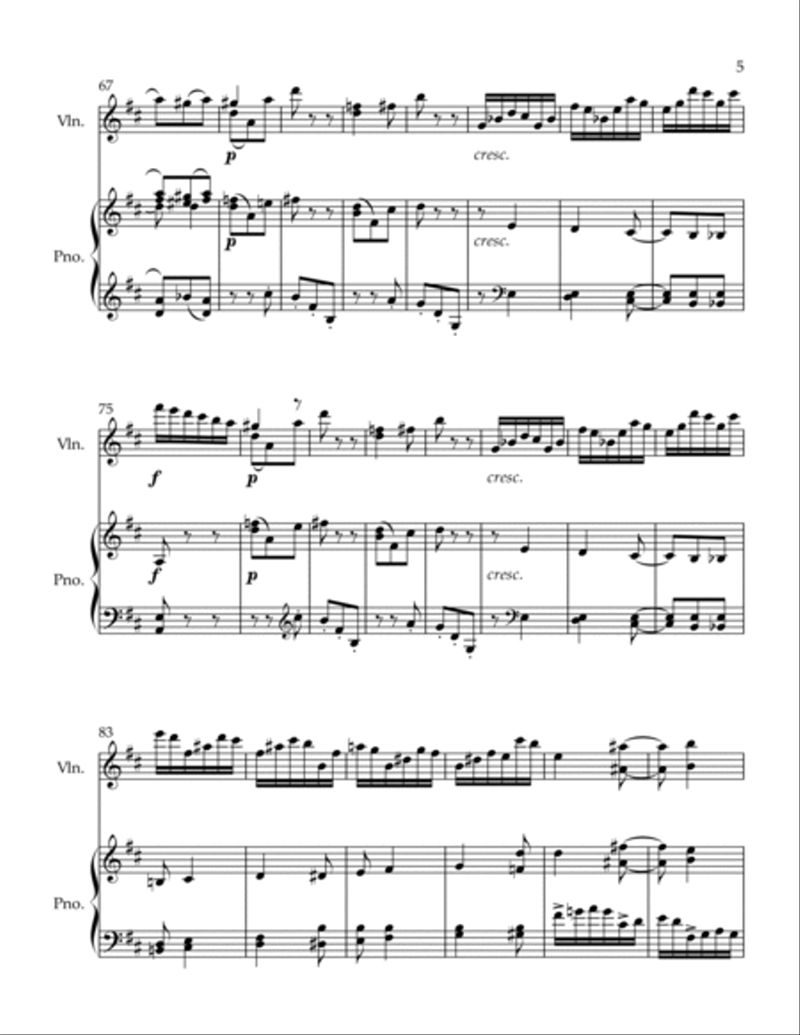 Scherzo Humoristique Scherzo Humoristique Violin Solo scores gallery preview page 5