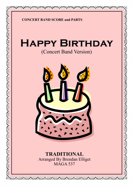 Happy Birthday - Concert Band Score and Parts PDF image number null