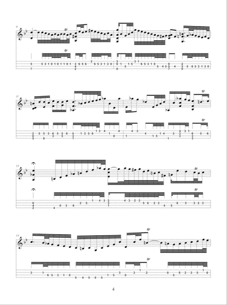 Bach's Sonatas and Partitas for Solo Violin Arranged for Mandolin Violin Solo scores gallery preview page 10