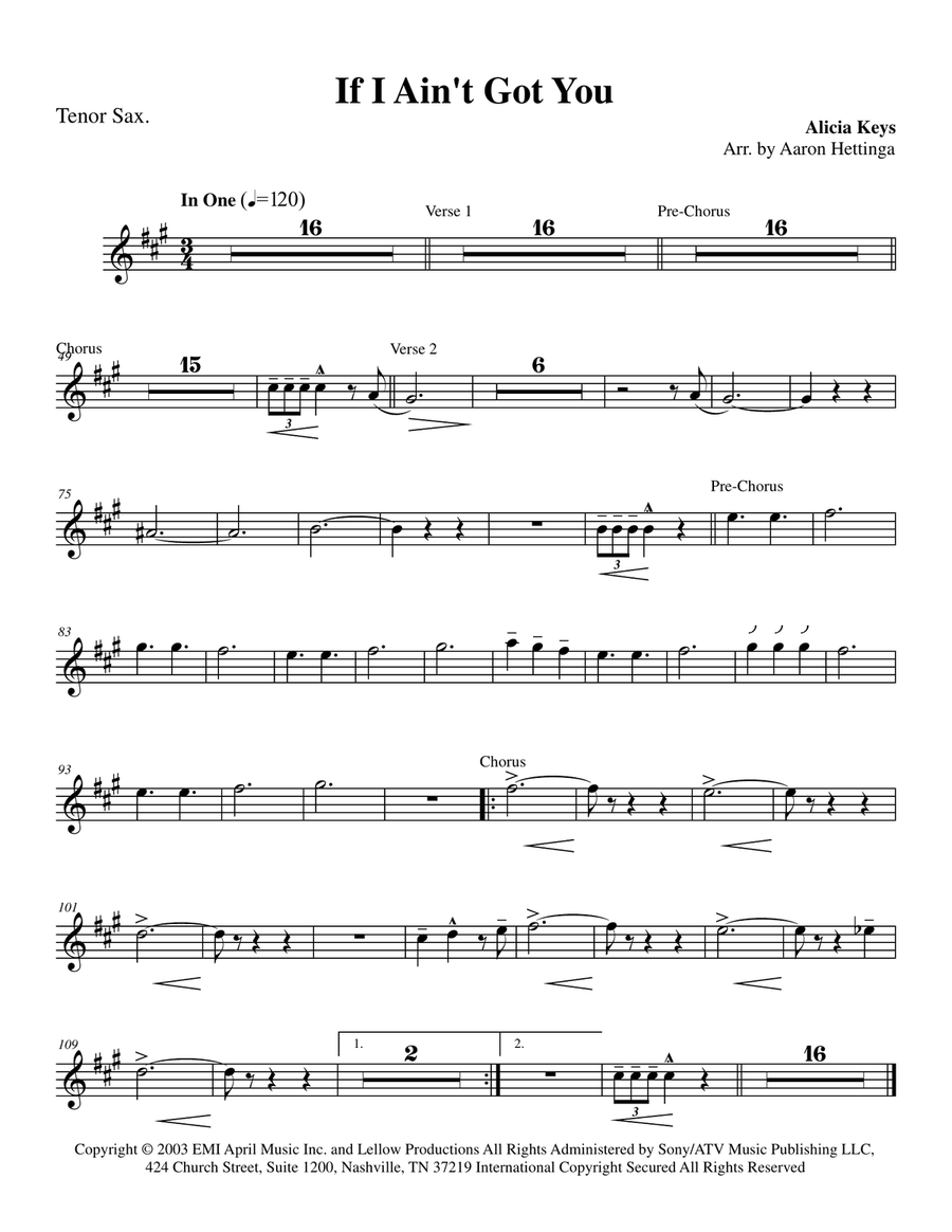 If I Ain't Got You Small Ensemble scores gallery preview page 3