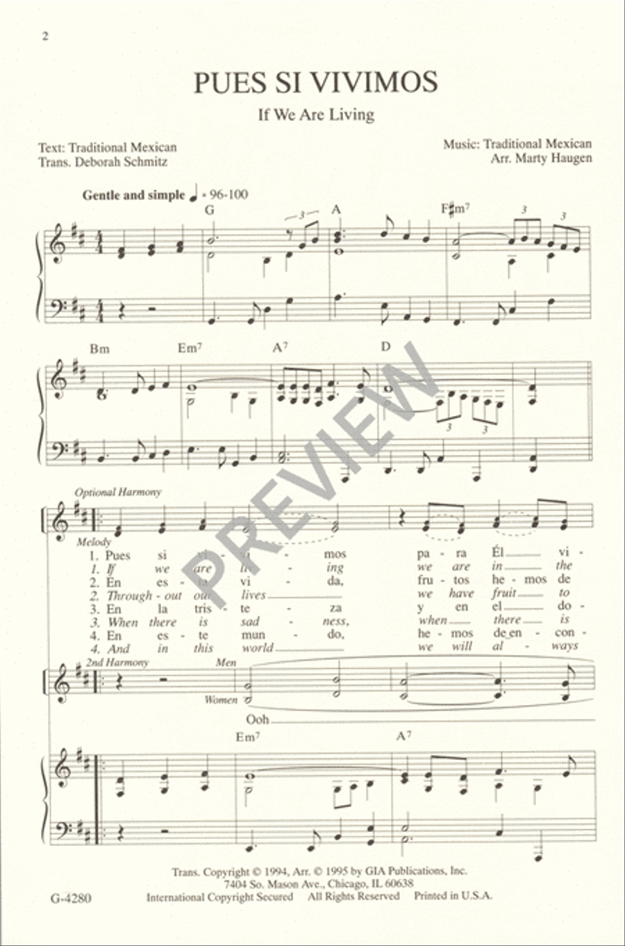 Pues Si Vivimos 3-Part scores gallery preview page 2