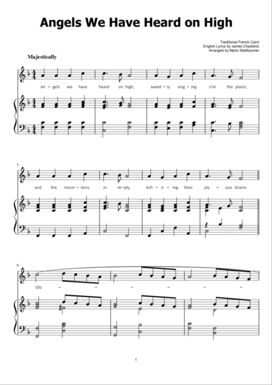 Christmas Piano Album: 10 Essential Christmas Carols for Piano Voice scores gallery preview page 3