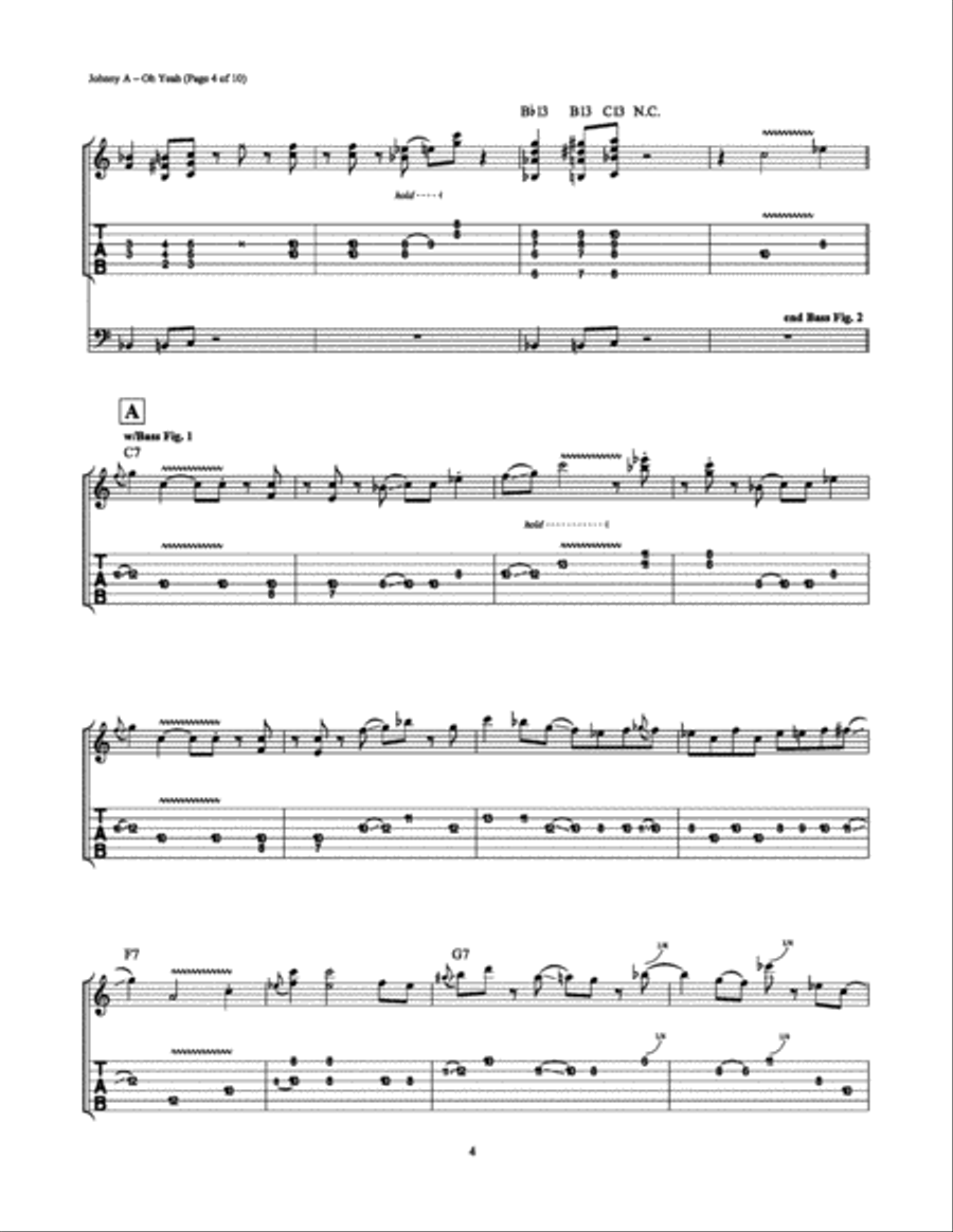 Oh Yeah Oh Yeah Electric Guitar scores gallery preview page 4