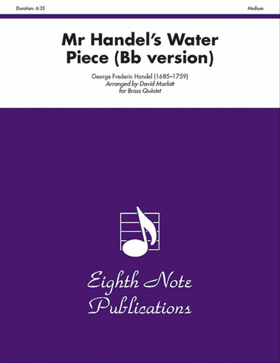 Mr. Handel's Water Piece (B-flat version) Brass Quintet scores gallery preview page 1