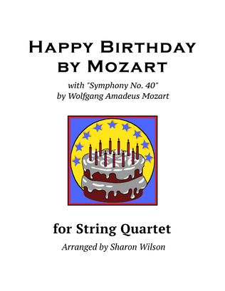 Book cover for Happy Birthday by Mozart (for String Quartet)