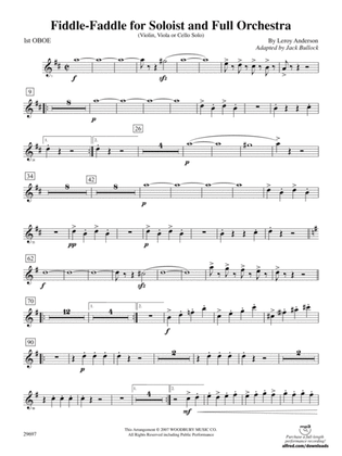 Fiddle-Faddle for Soloist and Full Orchestra: Oboe
