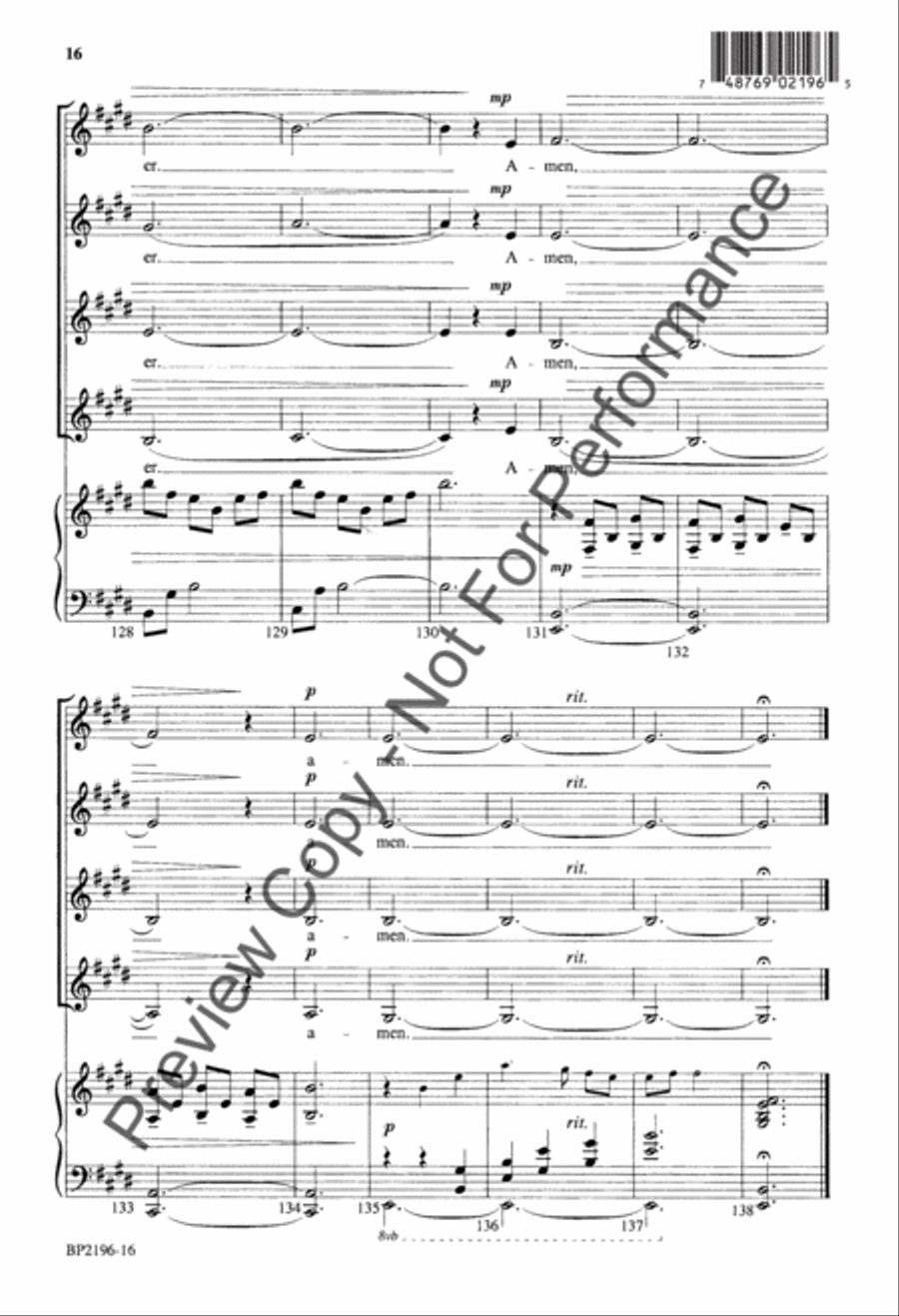 Psalm 23 - Courtney - SSAA SSAA scores gallery preview page 17