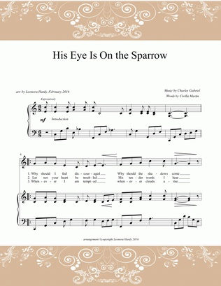 His Eye Is On the Sparrow (with vocal line)