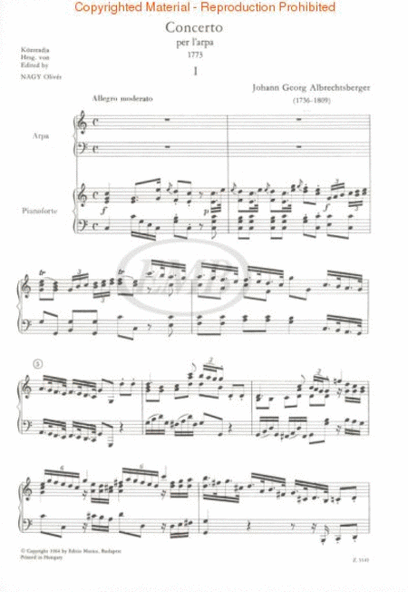 Concerto per l'arpa, 2 corni ed archi