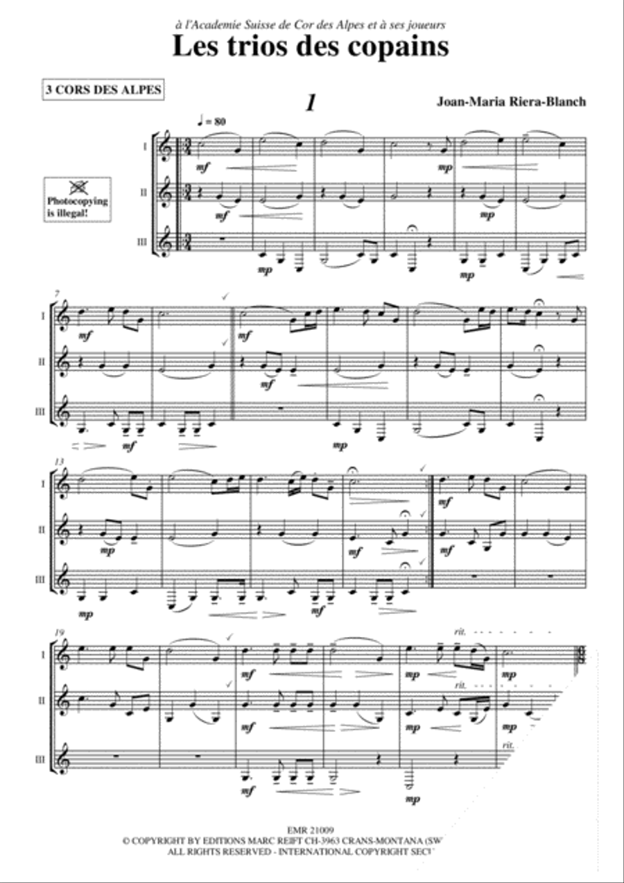 Les Trios des Copains Alphorn scores gallery preview page 3