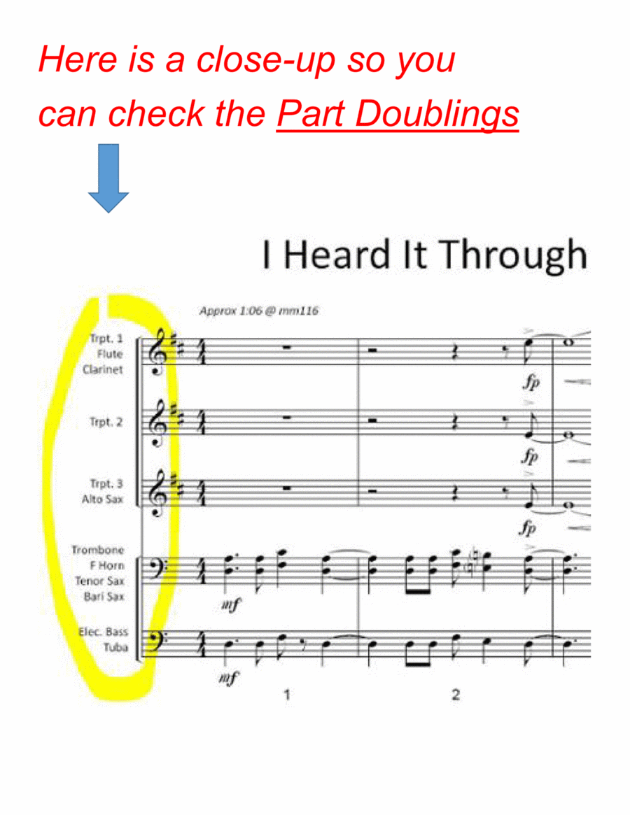 I Heard It Through The Grapevine Jazz Ensemble scores gallery preview page 1