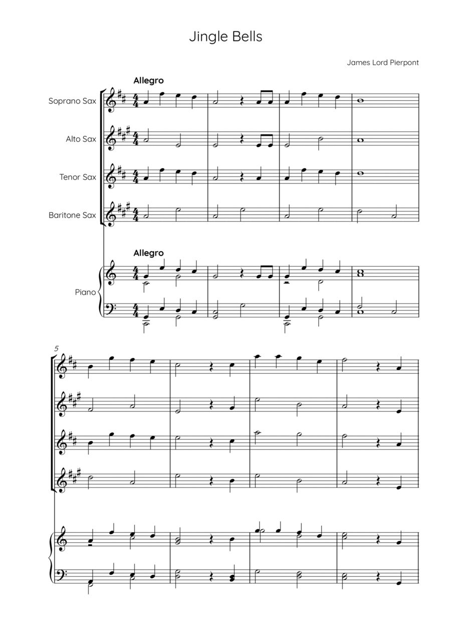 Jingle Bells Chamber Music scores gallery preview page 1