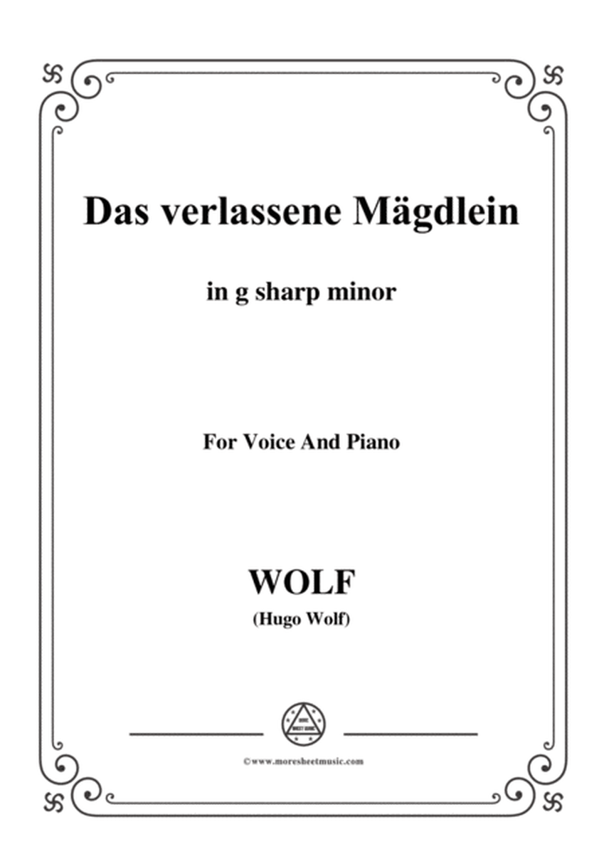 Wolf-Das verlassene Mägdlein in g sharp minor,for voice and paino image number null