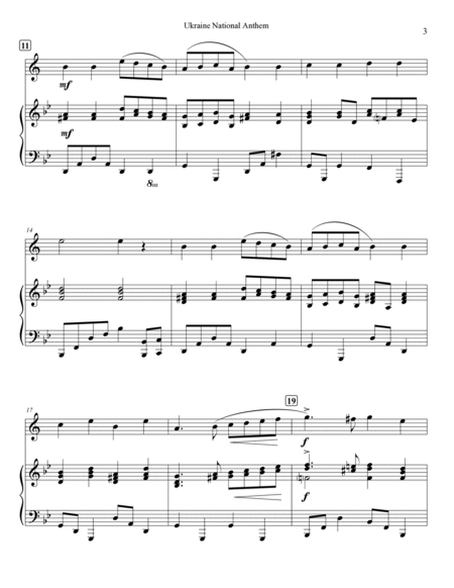 Ukraine National Anthem - Trumpet & Piano image number null