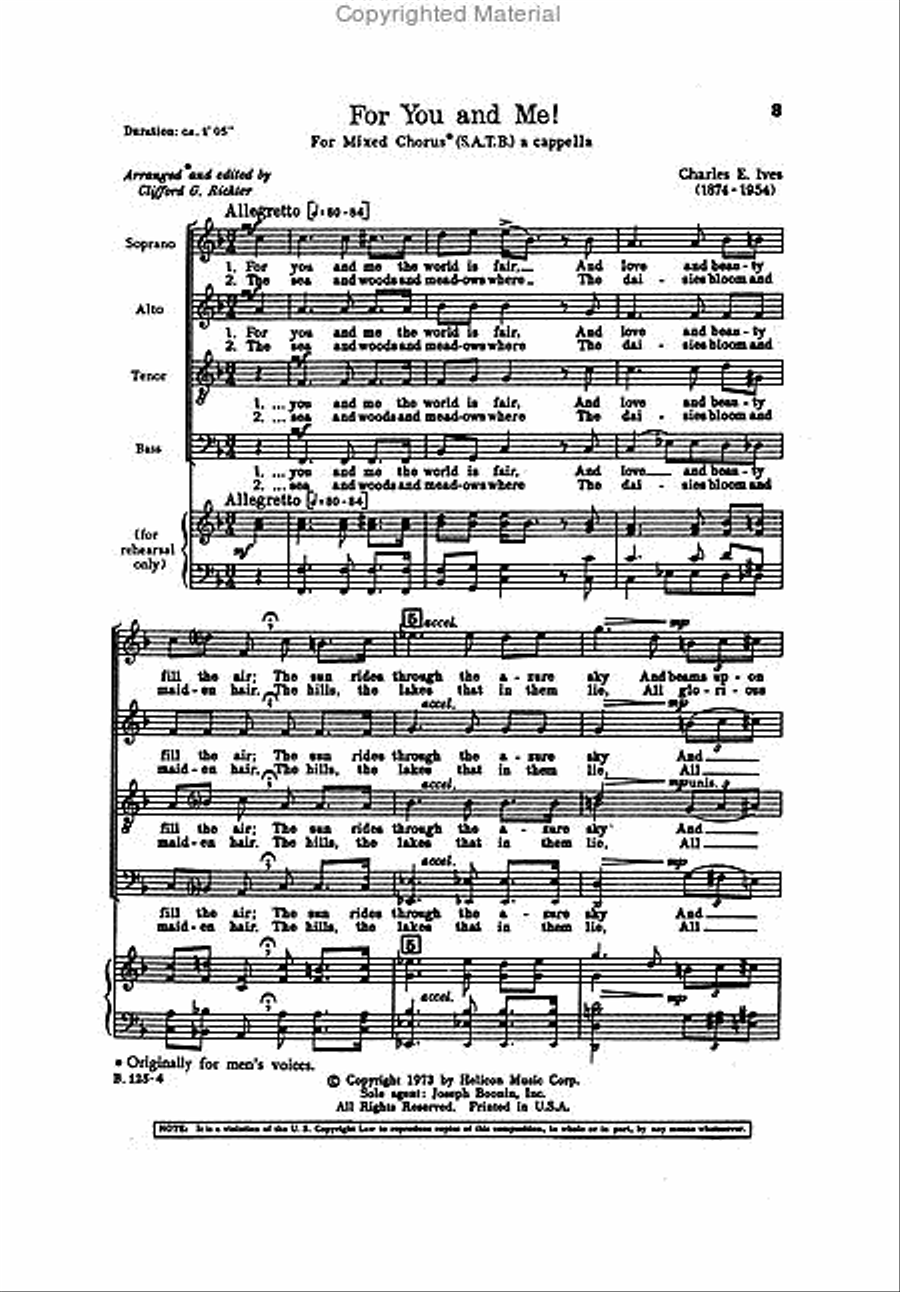 For You and Me 4-Part scores gallery preview page 2