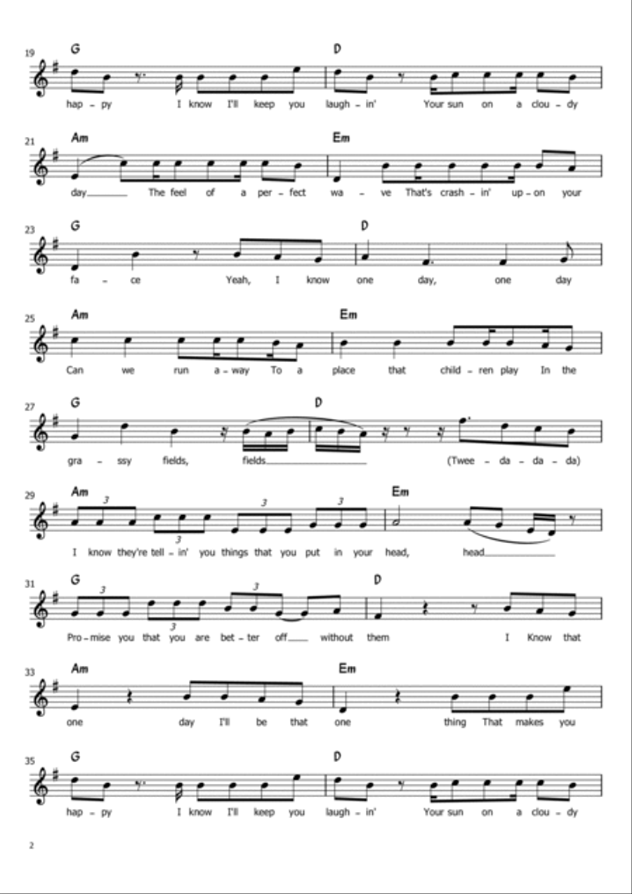 One Day One Day Easy Piano scores gallery preview page 2