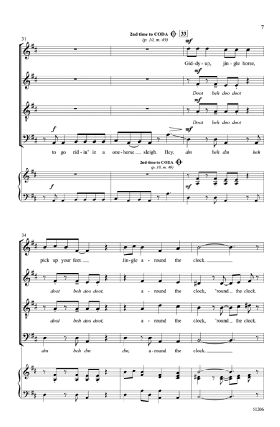 Jingle Bell Rock Choir scores gallery preview page 6