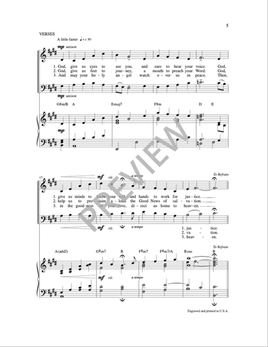 A Dominican Blessing 4-Part scores gallery preview page 4