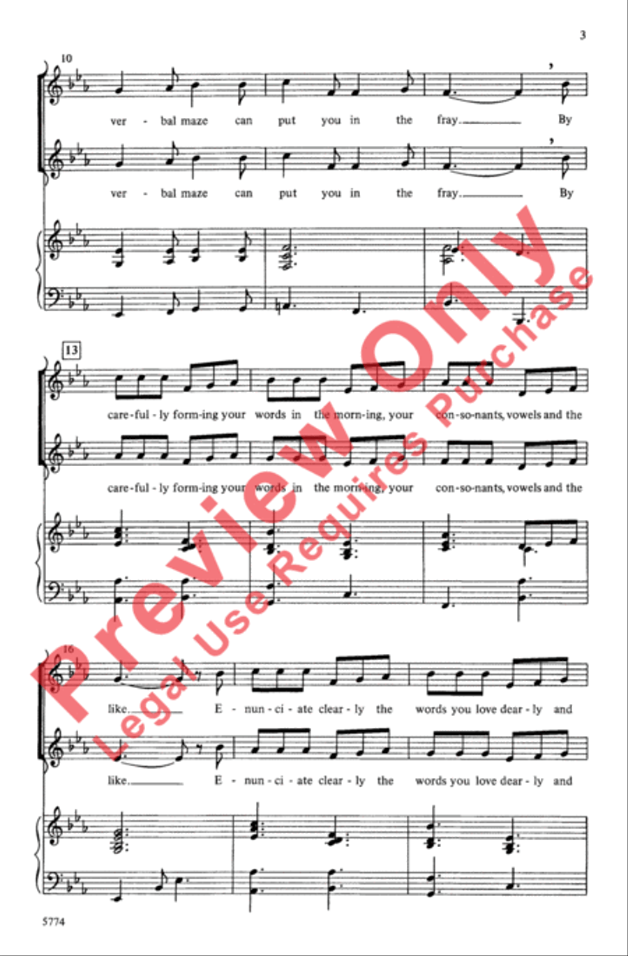 A Twist of the Tongue 2-Part scores gallery preview page 3