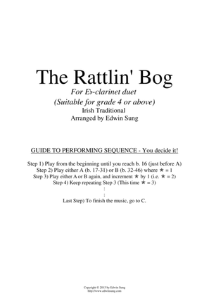 Book cover for The Rattlin' Bog (for Eb-clarinet duet, suitable for grade 4 or above)