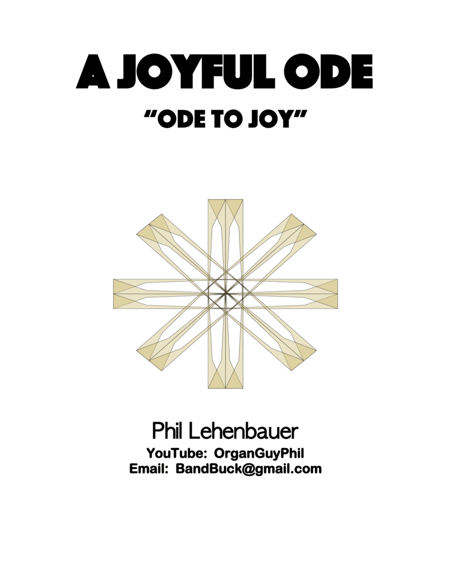 A Joyful Ode (Ode to Joy), organ work by Phil Lehenbauer Organ Solo scores gallery preview page 1