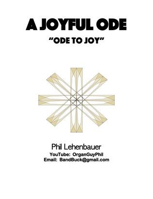 Book cover for A Joyful Ode (Ode to Joy), organ work by Phil Lehenbauer