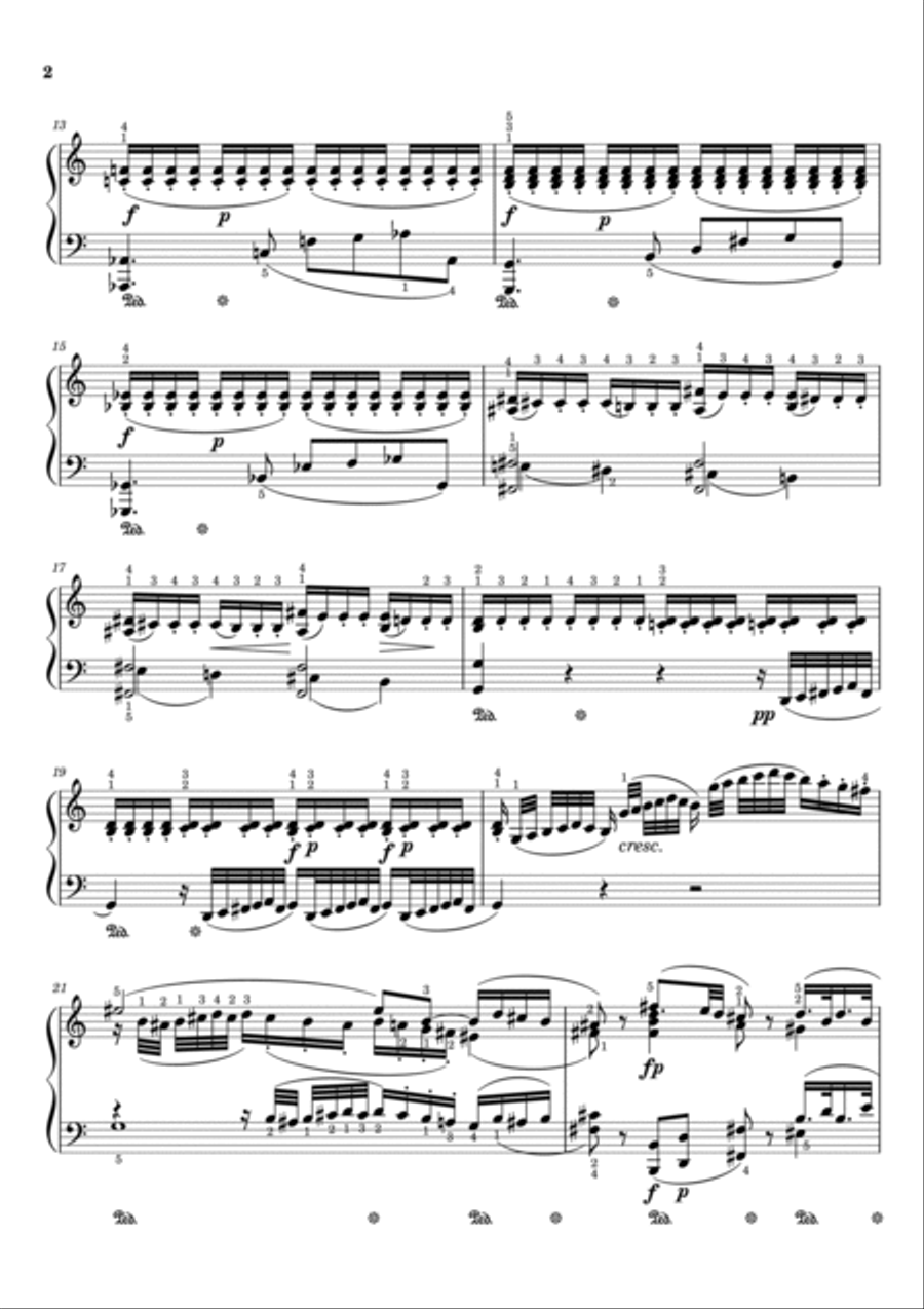 Mozart - Fantasia No.4 in C minor, K.475 - Original With Fingered - For Piano Solo Complete image number null