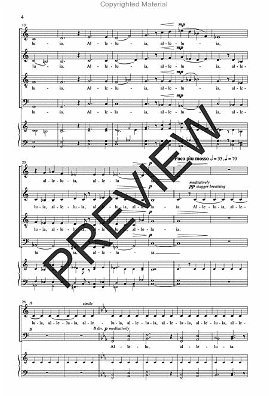 Alleluia SSAATTBB scores gallery preview page 3