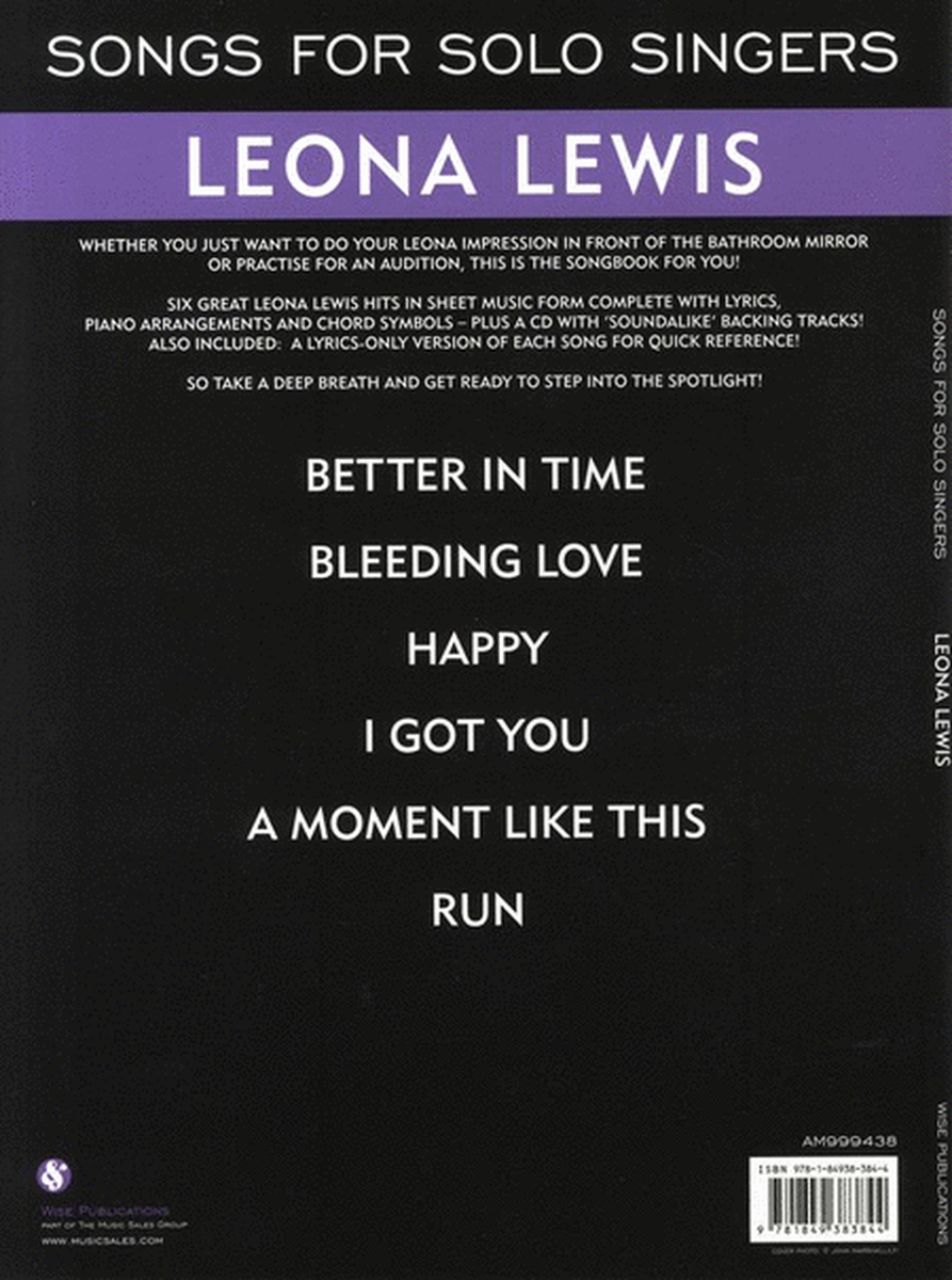 Songs For Solo Singers : Leona Lewis