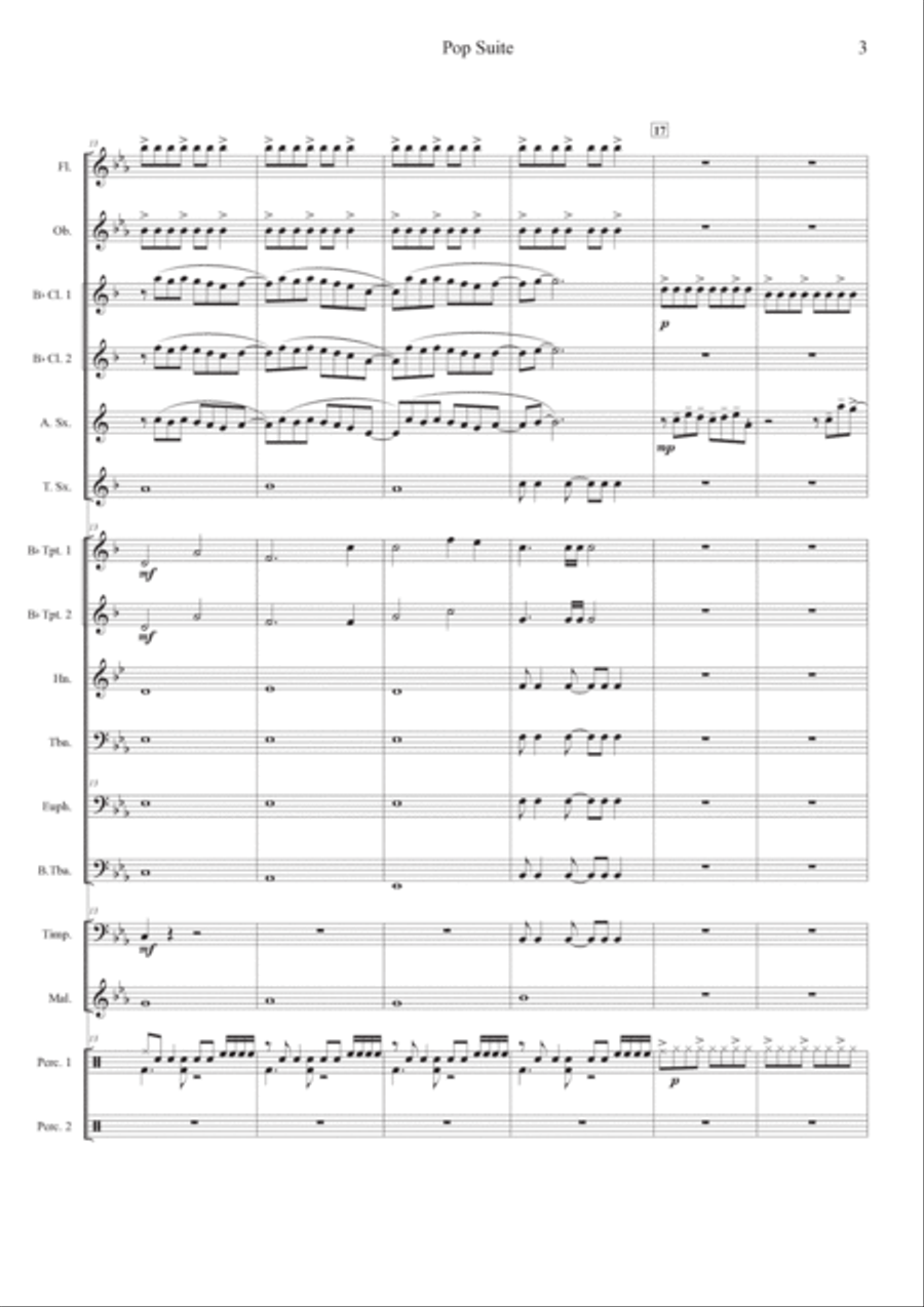 Pop Suite Pop Suite Concert Band scores gallery preview page 3