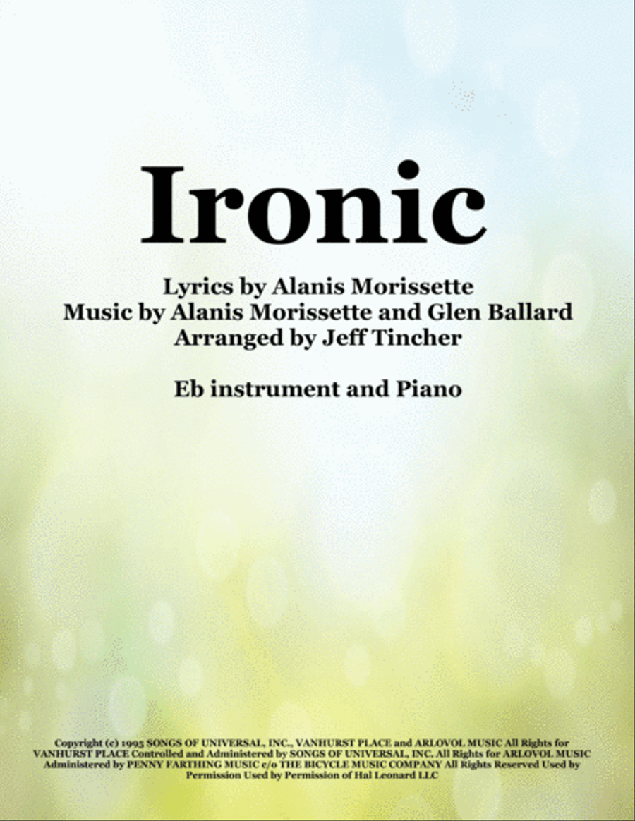Ironic Alto Saxophone scores gallery preview page 1