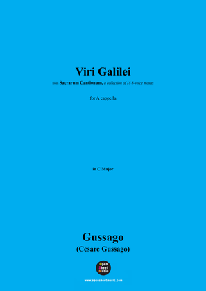Book cover for Gussago-Viri Galilei,for A cappella