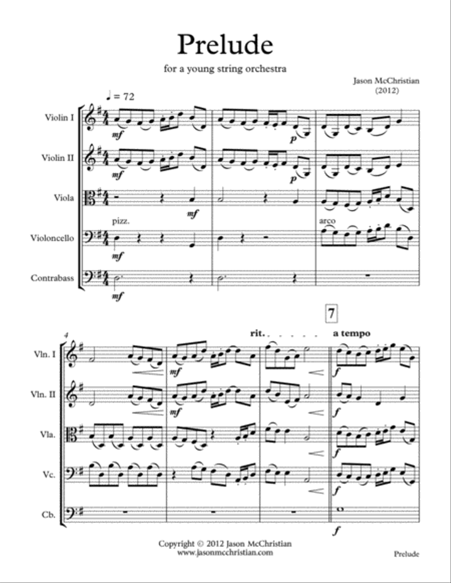 Prelude - for a young string orchestra String Orchestra scores gallery preview page 5