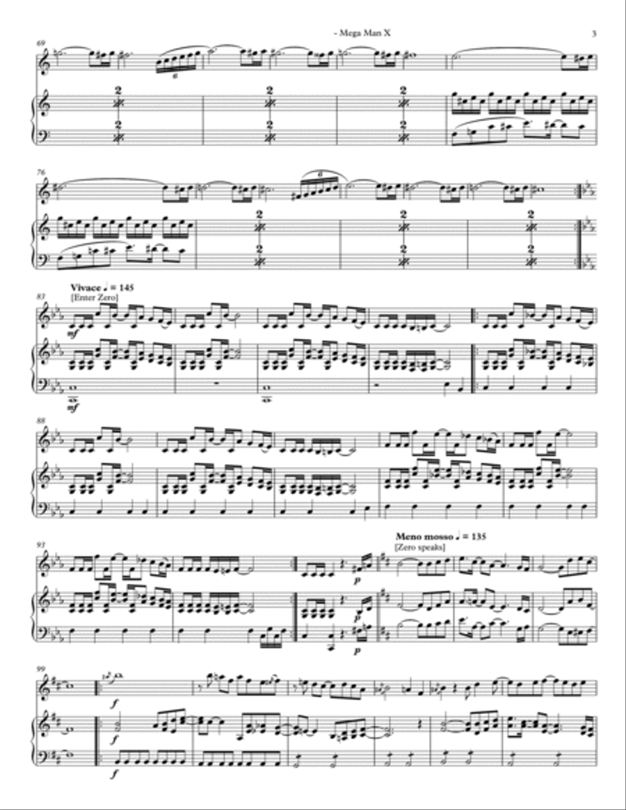 2mega2man (mega Man X) Chamber Music scores gallery preview page 3