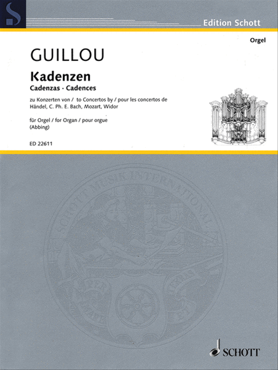 Cadenzas to Concertos by Handel, CPE Bach, Mozart, Widor Organ scores gallery preview page 1