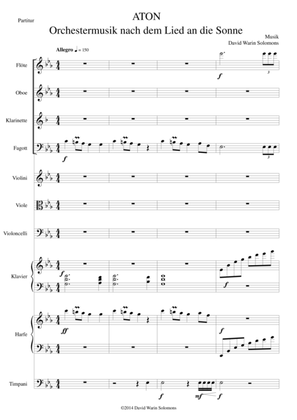 ATON part 6-Orchestermusik nach dem Lied an die Sonne - woodwind, strings, piano, harp, timpani